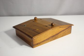 Vintage Handcrafted Wooden Sewing Box With  Design