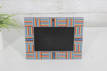 Colorful Wire Art Picture Frame 6' X 8' Handmade Multicolor Striped Photo Frame