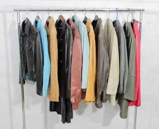 Rack S-Jacket Rack Lot  Mixed Styles & Colors  Casual, Leather & Utility  Mixed Sizes