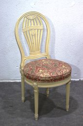 Vintage French Provincial Balloon Back Chair  Ornate Carved Detail