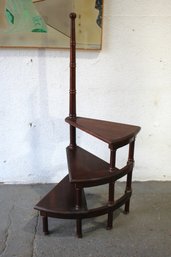 Mahogany Library Steps With Polished Finish