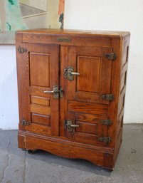 Vintage Baldwin Ice Box, Burlington, VT - Early 20th Century