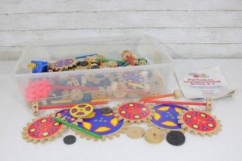 Gears! Gears! Gears! Building Set Lot  Educational Gear Construction Toy W/ Instruction Book