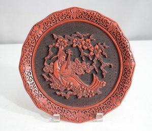 Limited Edition 9.5 Cinnabar Lacquer Plate  'The Sense Of Hearing' By Orawan Cho