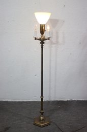 Vintage 4-Light Brass Torchiere Floor Lamp  Elegant & Functional