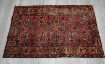 Authentic Antique Hand-Knotted Tribal Rug, 45' X 21'