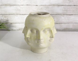 TMS 2005 Multi-Face Ceramic Vase  Contemporary Art Pottery, 9.5'H