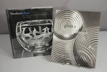 Lot Of 2 Glass Art Books  Steuben Glass (NEW) & Glass  Glamour (USED)  Stunning Collectors Editions