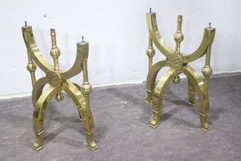 Vintage Brass Table Base  Elegant & Sturdy (Formerly Held Glass Top)