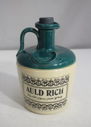 Vintage 7.5 Auld Rich Stoneware Whiskey Jug  Two-Tone Pottery