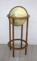 Vintage World Globe On Powell Wooden Stand