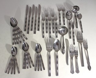 Partial Vintage Continental Stainless Flatware Set  Assorted Pieces