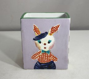 Natalie Lt For TOZAI Hand-Painted Ceramic Vase  6.5H X 5.5W X 3.5D