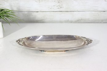 Danish Silverplate Oval Serving Tray, No. 470  Designed By Gidom Fraberg, 11 X 5