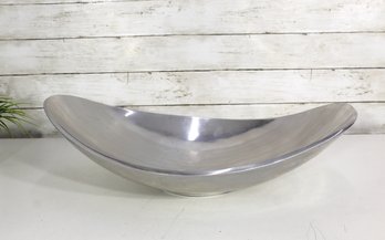 Nambe 569 Aluminum Sculptural Bowl  6.5H X 22W  Modernist Design  Made In USA