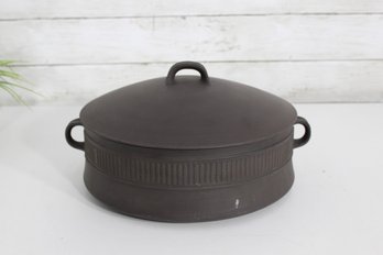 Dansk Designs Denmark IHQ Cast Iron Dutch Oven  10.5' Round  Brown Enamel W/ Lid  Mid-Century Modern