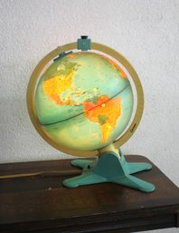 Vintage Fisher Price Discovery Light Up World Globe On Stand