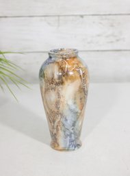 Arabia Finland Art Deco Vase  Marbled Glaze Faience  6' Tall  Vintage Scandinavian Pottery