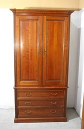 Solid Wood Armoire With Drawers  87' H X 43' W X 22' D  Classic Storage Cabinet