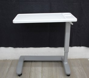 Adjustable Medical Bedside Table With Wheels'