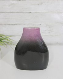 Di Carlo USA Art Pottery Vase  Purple To Black Gradient Glaze  8.5'