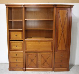 Large Multi-Function Wall Unit  87' H X 82' W X 17' D  Bookshelves, Desk & Storage