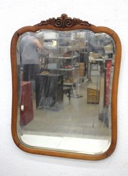 Antique Ornate Wood Framed Wall Mirror