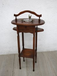 Antique H. T. Cushman 3 Piece Smoking Ashtray Stand