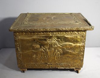 Antique Brass Over Wood Fire Box