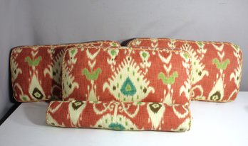 Vibrant Ikat Pattern Daybed Pillows  Set Of 4