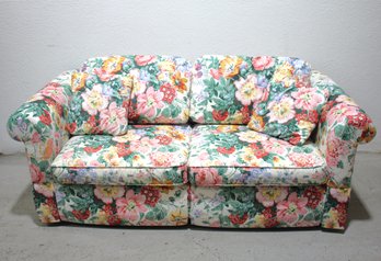 Vintage Stearns & Foster Floral Sleeper Sofa  29' H X 78' W X 36' D  Classic Cottage Charm