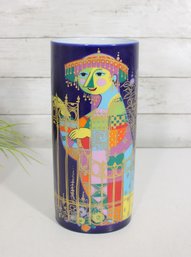 Rosenthal Studio Line Bjrn Wiinblad Night Oval Porcelain Vase  11  Signed