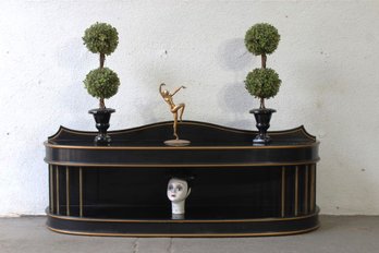 Elegant Black And Gold Wall Shelf / Console
