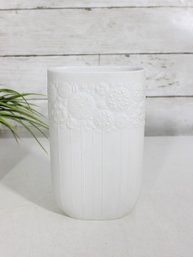 Rosenthal Studio-Line Bjrn Wiinblad Bisque Porcelain Vase  Floral Relief  7.5 Germany