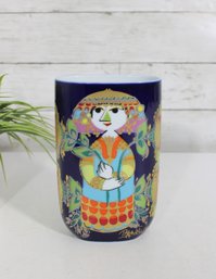 Rosenthal Studio Line Bjrn Wiinblad 1001 Nights Vase  Cobalt Blue  7.5 Germany