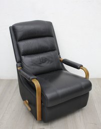 La-Z-Boy Leather Recliner With Wood Accents