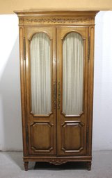 Vintage Aufray & Co. French Provincial Armoire  Elegant Carved Wood Cabinet