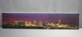 Panoramic Night View Of Richmond, Virginia - Framed Print