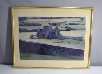 Framed Print Of A Scenic Ruin In Rolling Countryside