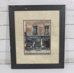 Chiu Tak Hak Bertrand Framed Print  Paris Street Scene  15' X 12.5'