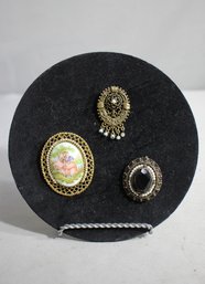 #39--Collection Of Three Vintage Decorative Pins