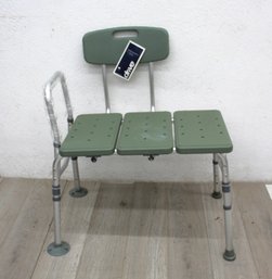 DRIVE Medical Plastic Tub Transfer Bench Chair With Adjustable Backrest