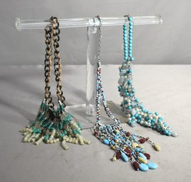 #37--Trio Of Vintage Beaded Necklaces