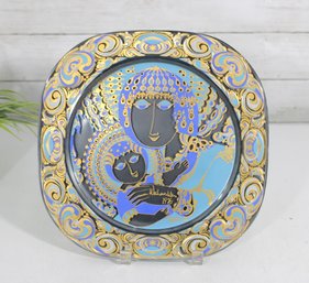 #1-Rosenthal 1976 Bjorn Wiinblad Christmas Plate Glass 1st Edition Germany-11' X 11'