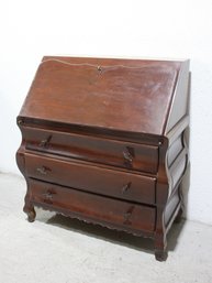 Antique French Provincial Bombe Secretary Desk  Drop Front Writing Desk