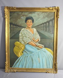 Portrait Of A Woman By Jan Vidra - Framed Oil Painting