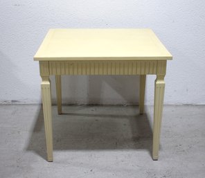 Classic French Provincial Writing Table  Fluted Legs & Single Drawer Storage