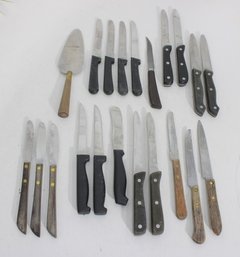 Mixed Lot Vintage Kitchen Knives  Assorted Steak, Paring & Utility Knives