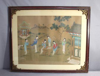 Chinese Print In Ornate Frame