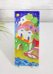 3-Italian Creazini Luciano Salerno Signed Nautical  Ceramic Tile-9.5' X 4'